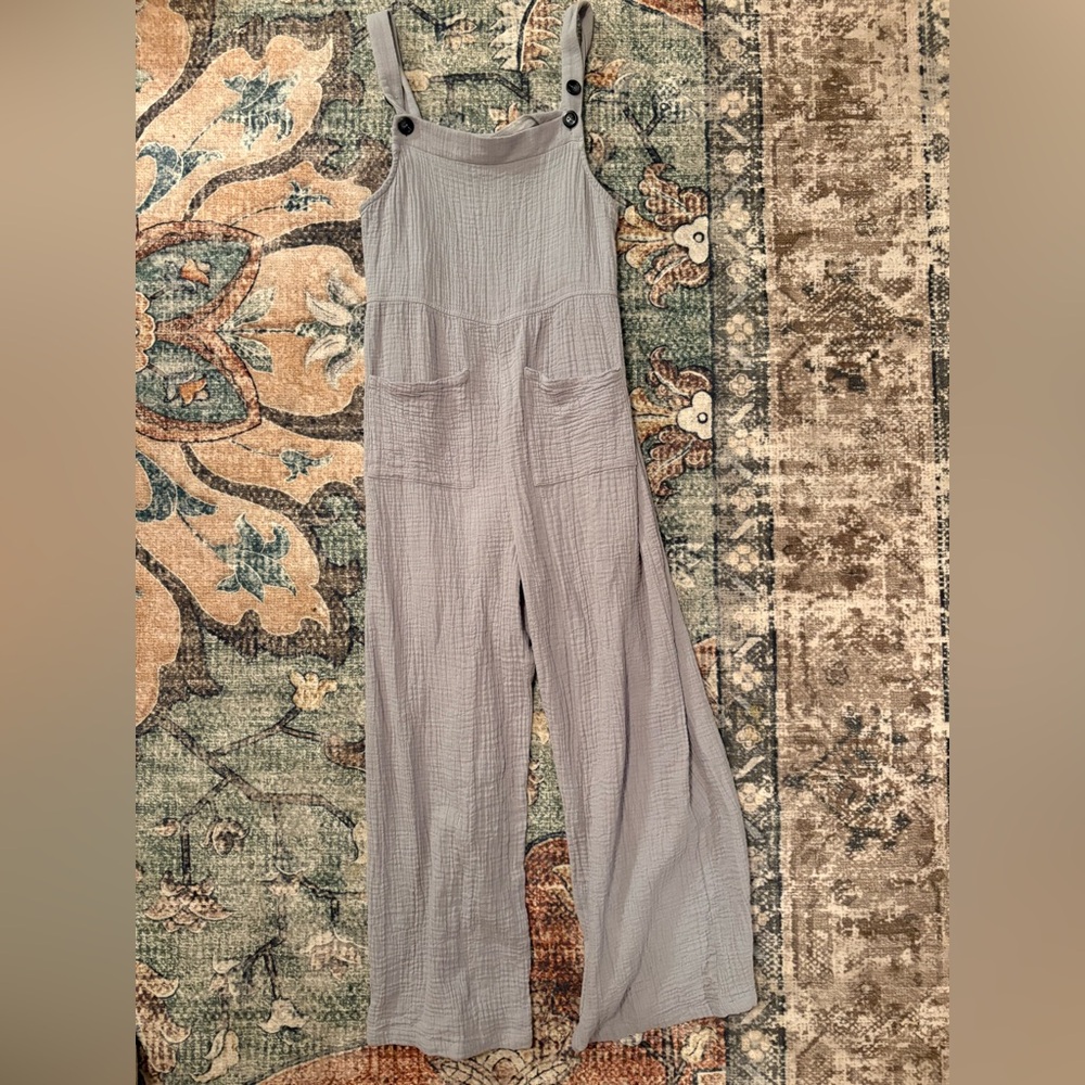 Gray Sleeveless Jumpsuit